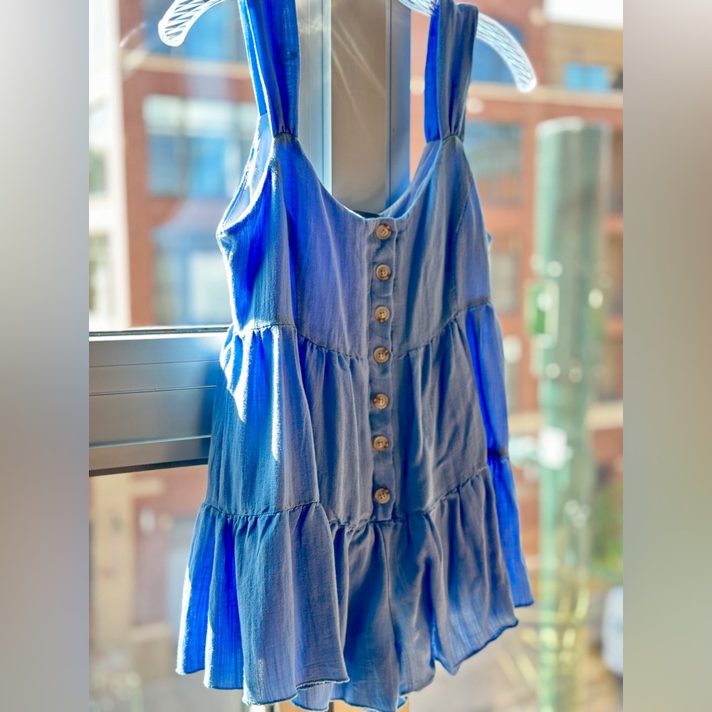 Urban Outfitters | Pia Tiered Button-Front Romper